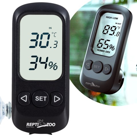 Repti-Zoo Digital Alarm Thermometer Hygrometer - termometr i higrometr LCD Repti-Zoo