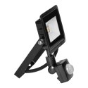 ALLED 10W Naświetlacz LED z PIR, 850lm, IP44, 4000K, Alu+Glass