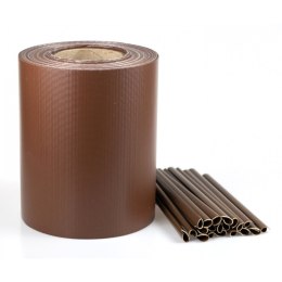 Taśma ogrodzeniowa z klipsami 19 cm x 35 mb brązowy