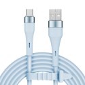Kabel USB - microUSB 1 m silikonowy niebieski Kruger&Matz Basic