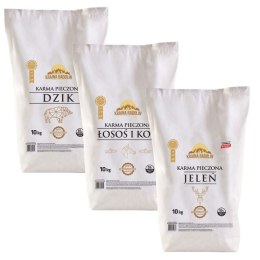 Kraina Radolin Koń i Łosoś 10kg dla psów z alegrią i nadwrażliwością pokarmową 39% mięsa pieczonego karma sucha