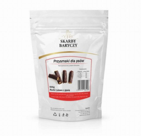 Skarby Baryczy rurki ryżowe z gęsią 500g Skarby Baryczy