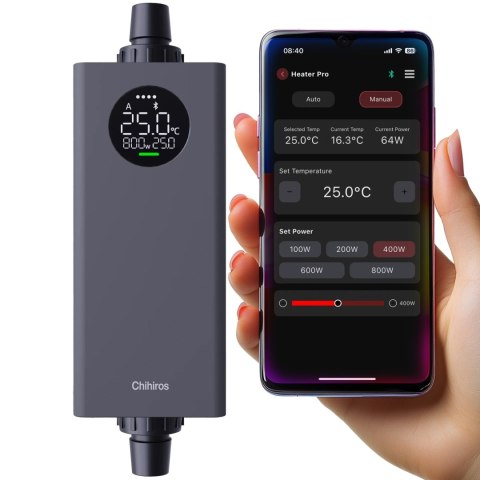 Chihiros Heater Pro 10W - 1000W - zewnętrzna grzałka sterowana aplikacją 12/16 Chihiros