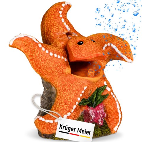 Kruger Meier Happy Starfish Set - Ozdoba z napowietrzaczem do akwarium Kruger Meier