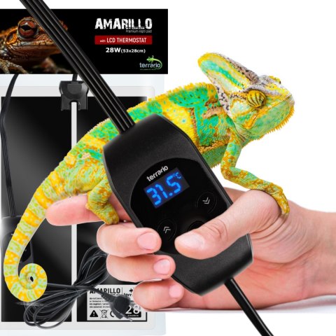 Terrario Amarillo 28W - mata grzewcza z termostatem LCD Terrario