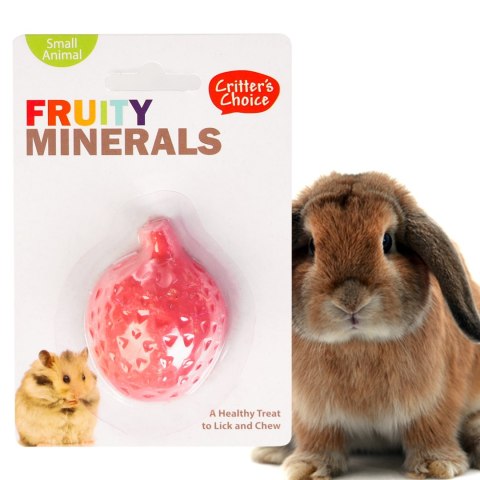 HappyPet Fruity Minerals 30g - kostka wapienna truskawkowa Happypet