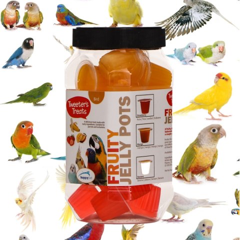 HappyPet Tweeter's Treats Fruity Jelly Pots 27 sztuk - mix smaków Happypet