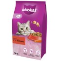 WHISKAS Karma Sucha Dla Kota 1+ Z Wołowiną 14kg Whiskas