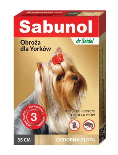 Laboratorium DermaPharm Sabunol Ozdobna Złota Obroża Dla Yorków 35cm Laboratorium DermaPharm