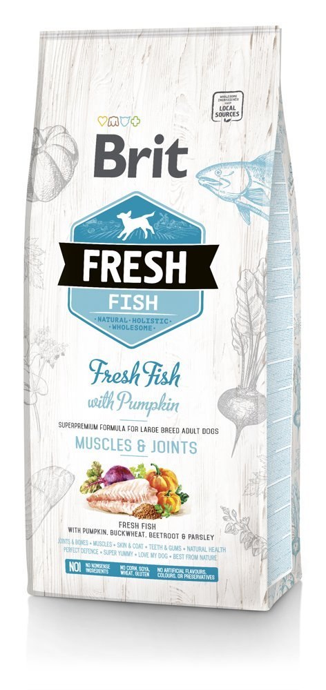 Brit Fresh Fish & Pumpkin Adult Large Muscles & Joints 12kg Brit