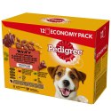 Pedigree Mokra Karma Dla Dorosłych Psów W Galaretce Z Wołowiną, Z Kurczakiem, Z Jagnięciną, Z Drobiem 12x100g Pedigree
