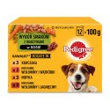 Pedigree Mokra Karma Dla Dorosłych Psów W Sosie Z Kurczakiem, Z Wołowiną, Z Indykiem, Z Jagnięciną 12x100g Pedigree