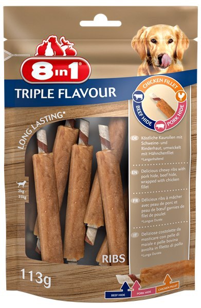 8in1 Triple Flavour Żeberka Kurczak 6szt 8in1