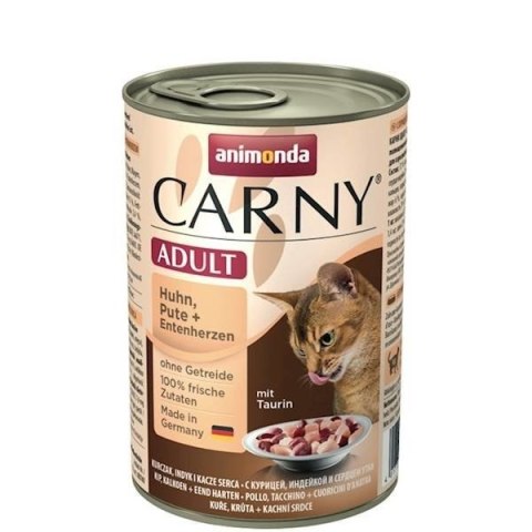 Animonda Cat Carny Adult Kurczak, Indyk I Serca Kaczki 400g Animonda