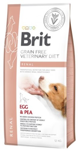 Brit Grain Free Veterinary Diets Dog Renal Jajko Z Groszkiem 12kg Brit veterinary