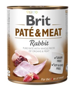 Brit Pate & Meat Z Królikiem 800g Brit