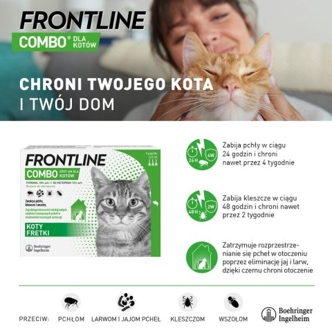 FRONTLINE Combo Spot-On Dla Kotów 3x0,5ml Frontline (Boehringer Ingelheim)