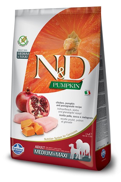 Farmina N&D Pumpkin Grain Free Canine Adult Medium&Maxi Chicken&Pomegranate 12kg Farmina