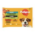 Pedigree Mokra Karma Dla Dorosłych Psów W Sosie (Z Wołowiną I Jagnięciną, Z Indykiem I Marchewką) 4x100g Pedigree