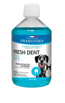 Zolux Francodex Fresh Dent Płyn Do Higieny Jamy Ustnej Dla Psów I Kotów 500ml Francodex