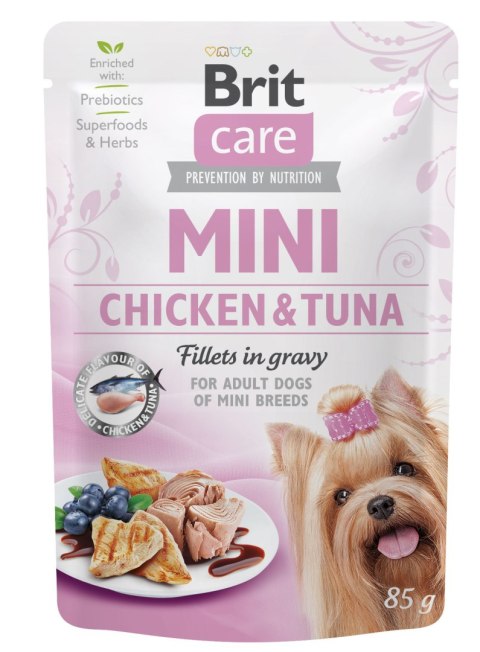 Brit Care Mini Pouch Filety W Sosie Z Kurczakiem I Tuńczykiem 85g Brit