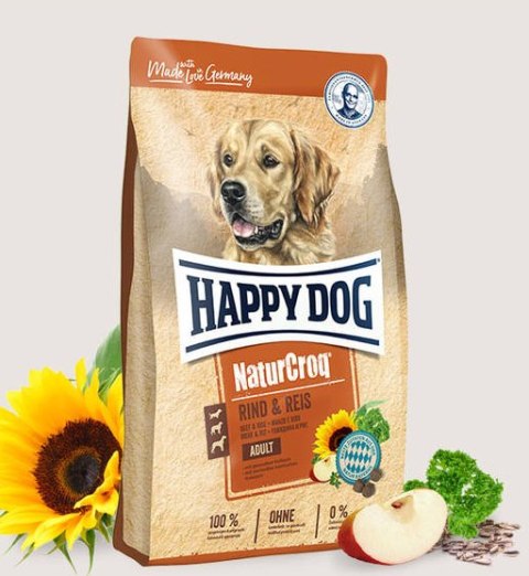 Happy Dog NaturCroq Rind&Rice 15kg Happy Dog