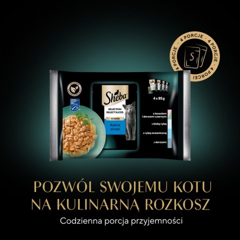 Sheba Saszetka Selection In Sauce Smaki Rybne 4x85g Sheba