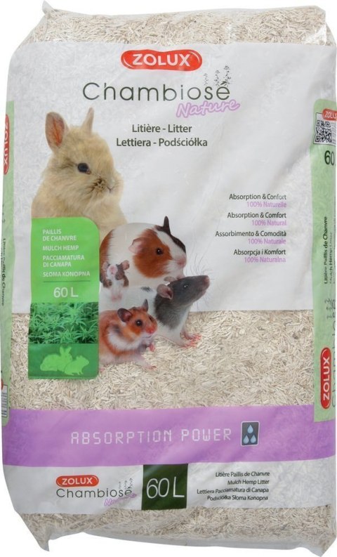 Zolux Naturalna Podściółka Z Konopi Chambiose Dla Gryzoni 60l ZOLUX
