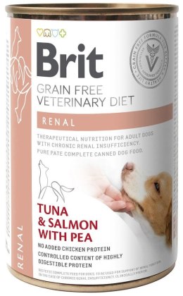 Brit Grain Free Veterinary Diet Dog Renal Tuńczyk, Łosoś I Groszek 400g Brit veterinary