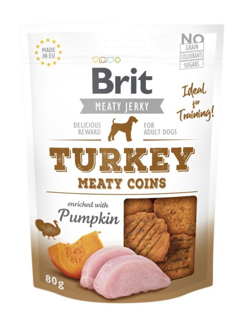 Brit Jerky Snack Turkey Meaty Coins 80g Brit
