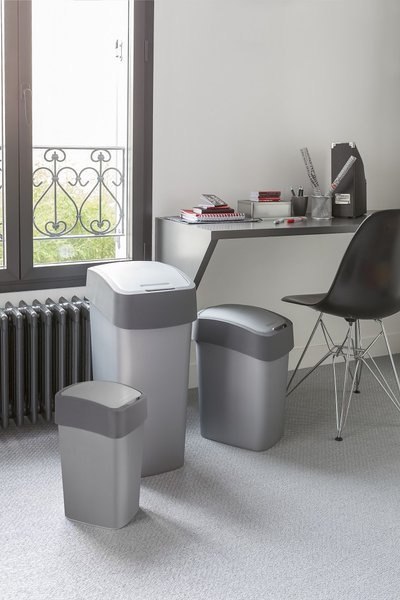 Curver Flip Bin Kosz Na Śmieci Szaro-Grafitowy 10l Curver