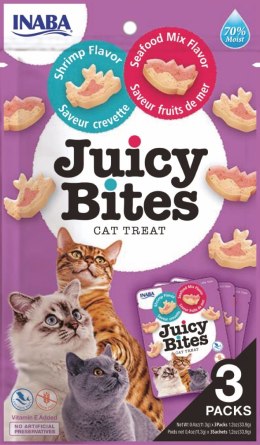 INABA Ciao Juicy Bites Krewetki I Owoce Morza 3x11,3g INABA
