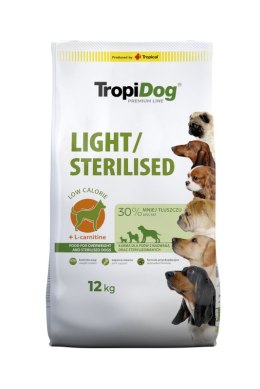 Tropidog Premium Light Sterilised Kurczak Z Ryżem 12kg Tropidog