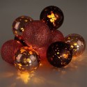 Lampki Bombki Świecące 10 led Fioletowe 4 cm ORION na Baterie
