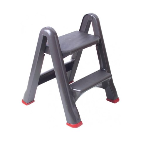 Curver Drabinka Taboret Składany Grafitowo-Czerwony 63 cm Curver
