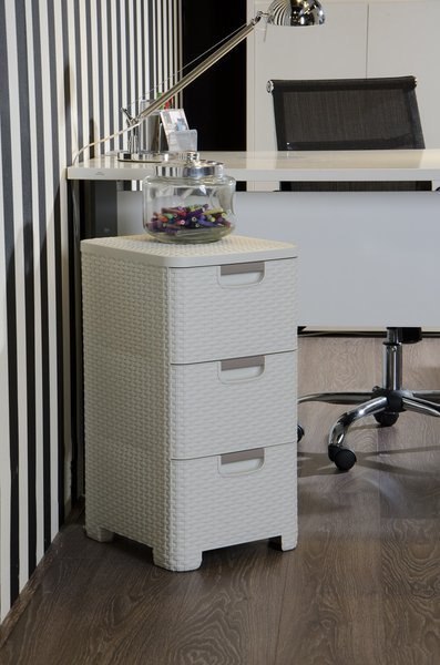 Curver Style Regał Z Szufladami Kremowy 42l Curver