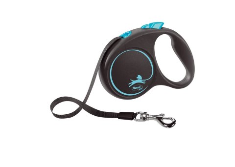 Flexi Smycz Black Design L Taśma 5m Do 50kg Niebieska Flexi