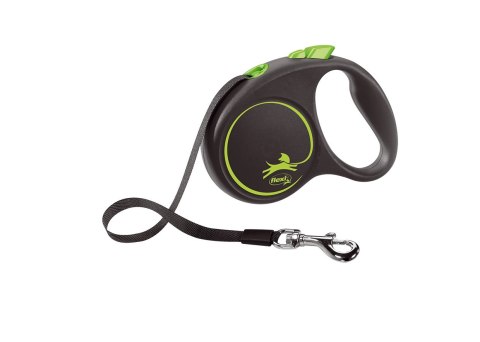 Flexi Smycz Black Design L Taśma 5m Do 50kg Zielona Flexi