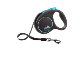 Flexi Smycz Black Design S Taśma 5m Do 15kg Niebieska Flexi