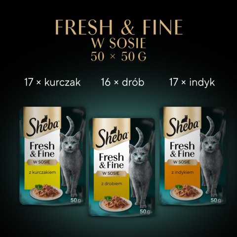 Sheba Fresh & Fine Saszetka 50x50g Sheba