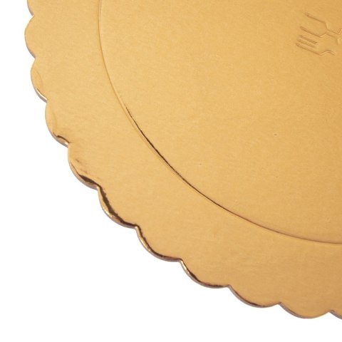 Podkład pod Tort Okrągły Sztywny Złoty 32 cm ORION Tektura Dekoracyjna