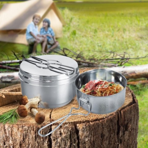 Pojemna Wojskowa Menażka Harcerska Turystyczna 900 ml 3el Survival na Obiad