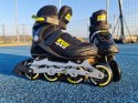 Rolki Damskie Męskie Czarne Kauczukowe Solidne z Hamulcem KUBISPORT roz. 42
