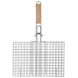 Ruszt Kosz do Grillowania Grilla z Uchwytem Zamykany Metalowy ORION 32x49 cm