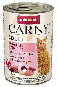 Animonda Cat Carny Adult Wołowina, Indyk I Krewetki 400g Animonda