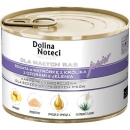 Dolina Noteci Premium Dla Psów Małych Ras Junior Bogata W Wątróbkę Z Królika I Ozory Z Jelenia 185g Dolina Noteci
