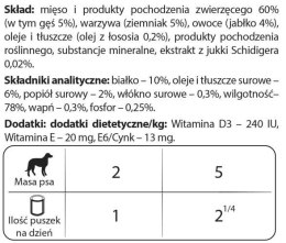 Dolina Noteci Premium Dla Psów Małych Ras Z Gęsią, Ziemniakami I Jabłkiem 185g Dolina Noteci
