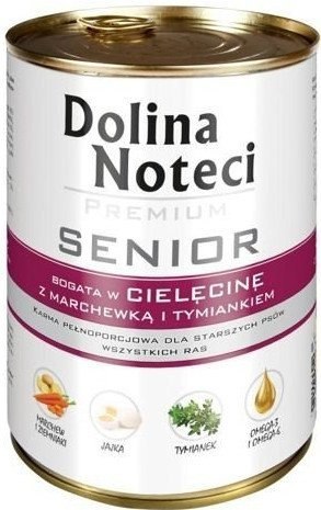 Dolina Noteci Premium Senior Cielęcina Z Marchewką I Tymiankiem 400g Dolina Noteci