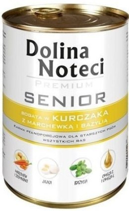 Dolina Noteci Premium Senior Kurczak Z Marchewką I Bazylią 400g Dolina Noteci