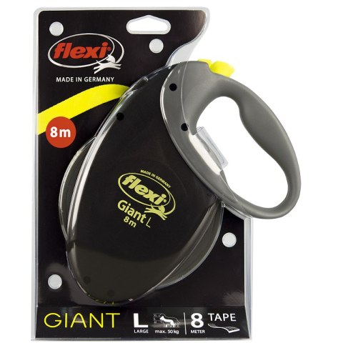 Flexi Smycz Oryginalna Giant L Taśma 8m Do 50 kg - Neon Flexi